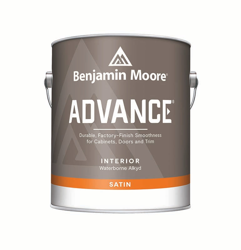 Benjamin Moore Advance Satin for kitchen cabinets and joinery