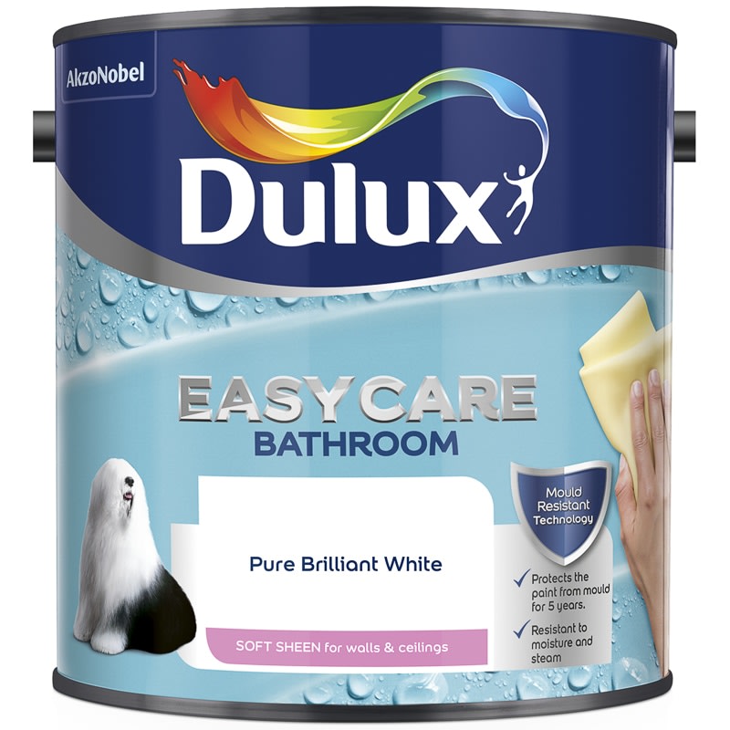 Dulux EasyCare Bathroom Pure Brilliant White 2.5L