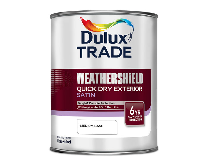 Dulux Trade Weathershield Quick Satin MEDIUM 1L