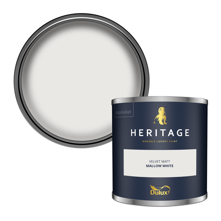 Dulux Heritage Mallow White Paint – Luxury Interior Matt & Eggshell – Decor Express UK