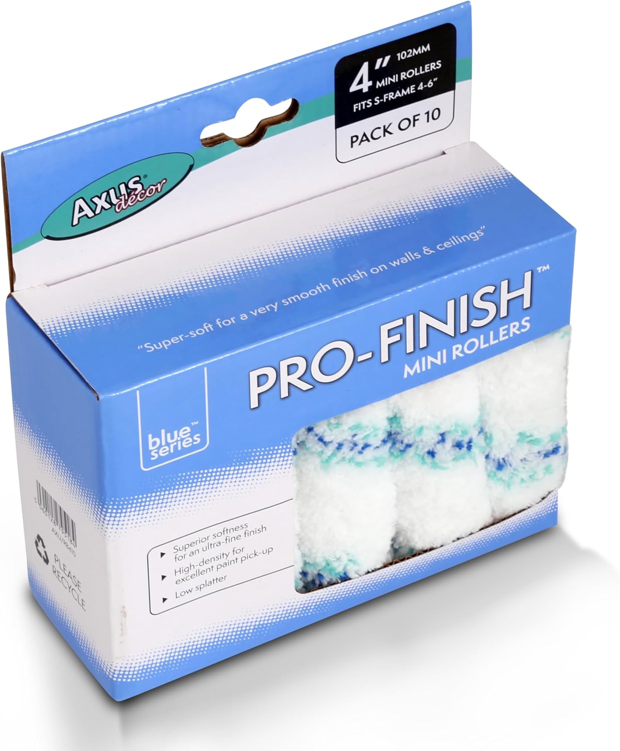 Axus Blue Medium Sleeve 4" 10PC