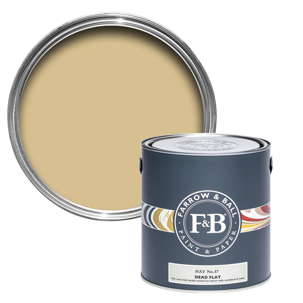 Farrow & Ball Hay 37 paint tin and colour swatch