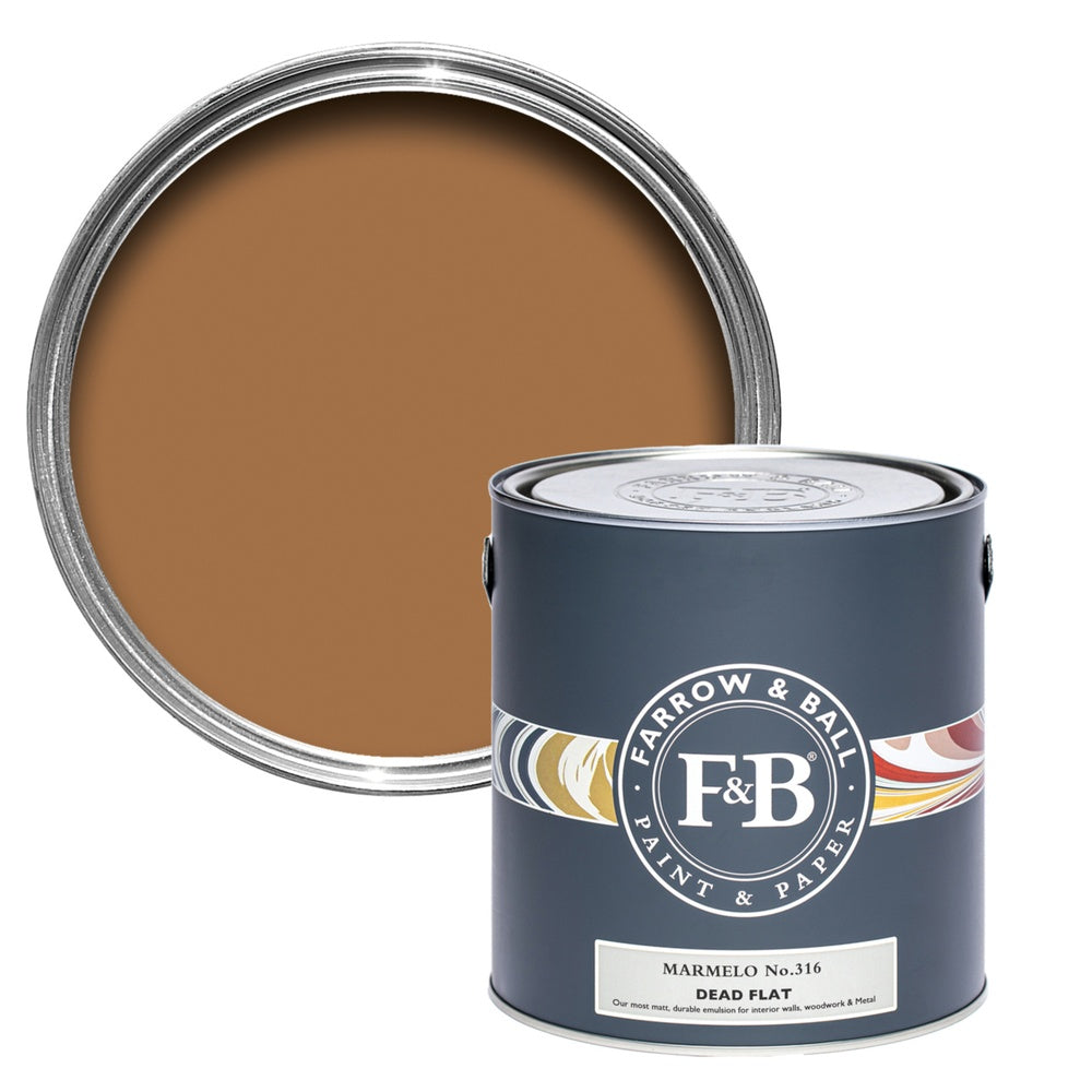 Farrow & Ball Marmelo 316 paint tin and colour swatch