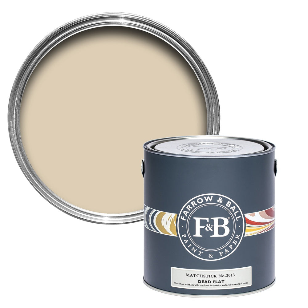 Farrow & Ball Matchstick 2013 paint tin and colour swatch