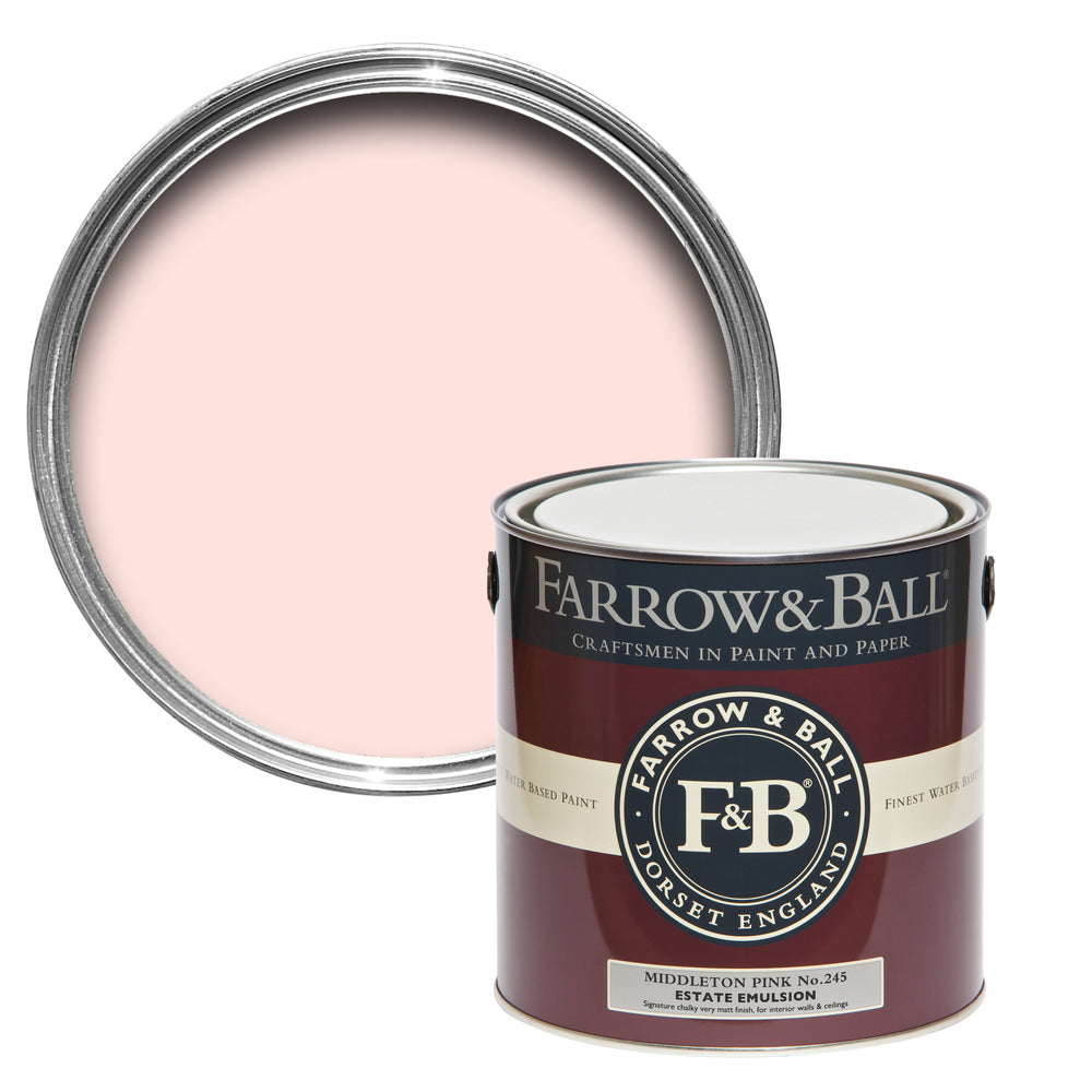 Farrow & Ball Middleton Pink 245 paint - colour swatch photo by Decor Express