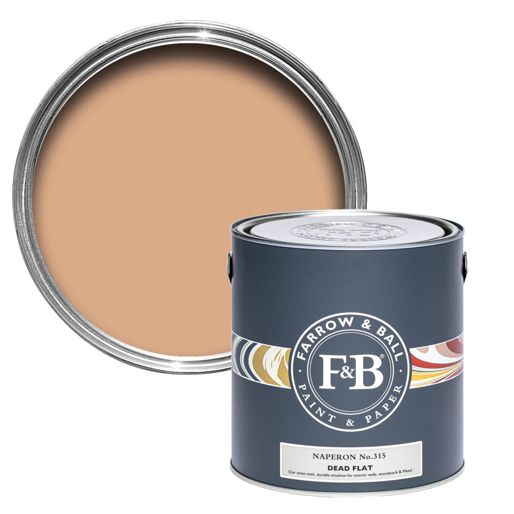 Farrow & Ball Naperon 315 paint tin and colour swatch