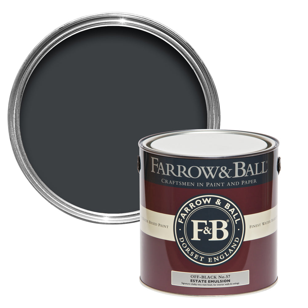 Farrow & Ball Off Black 57 paint - colour swatch photo by Decor Express