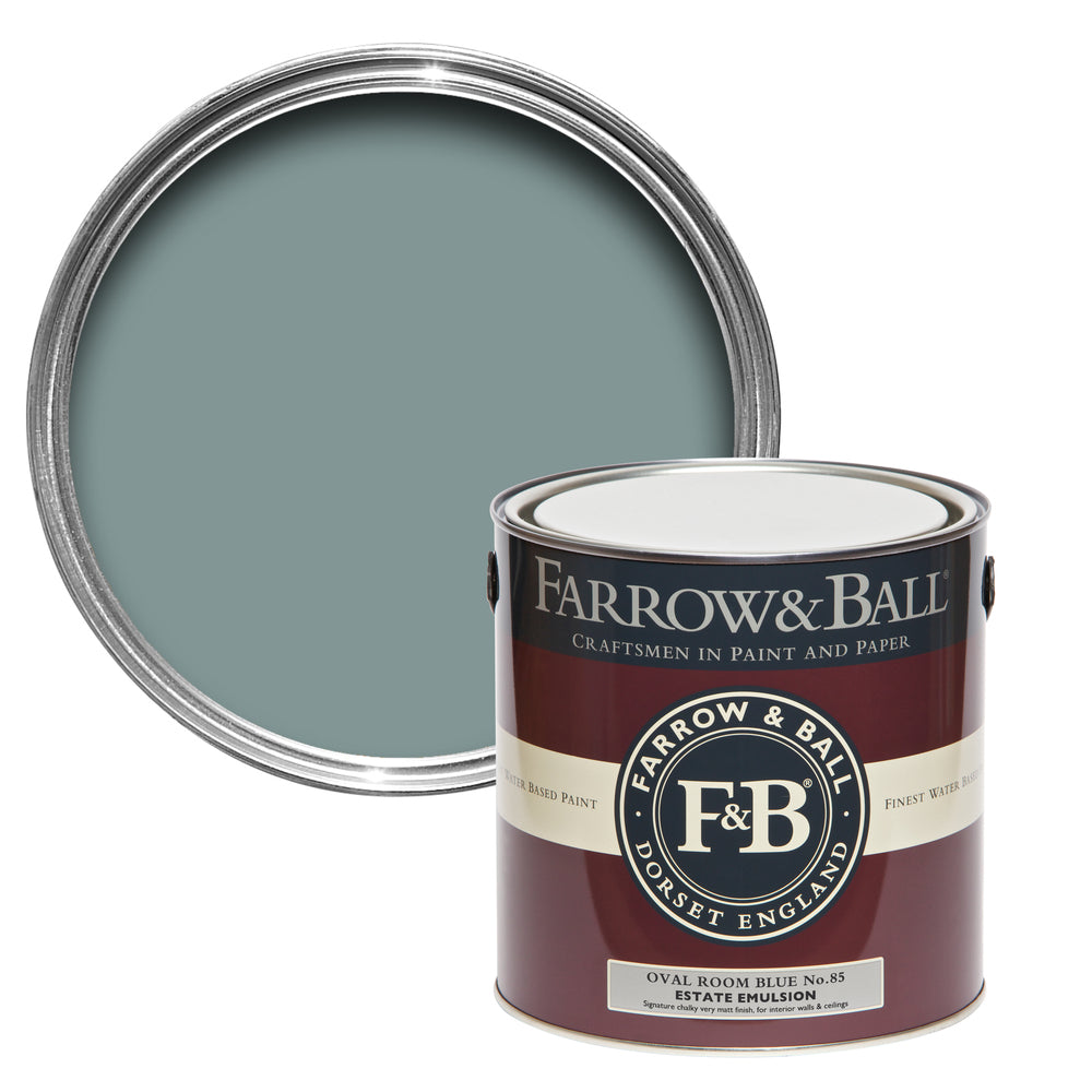 Farrow & Ball Oval Room Blue 85 paint - colour swatch photo by Decor Express
