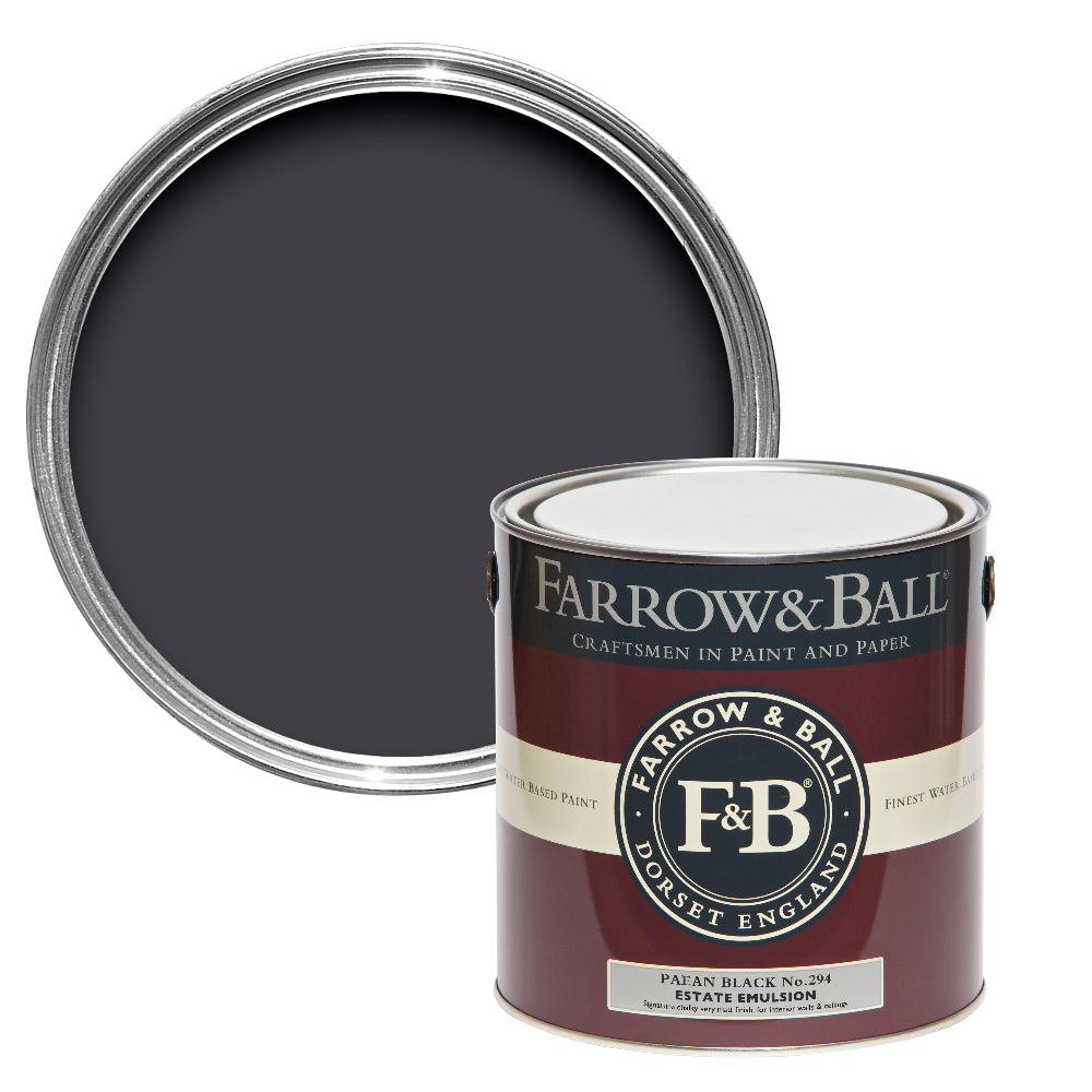 Farrow & Ball Paean Black 294 paint - colour swatch photo by Decor Express