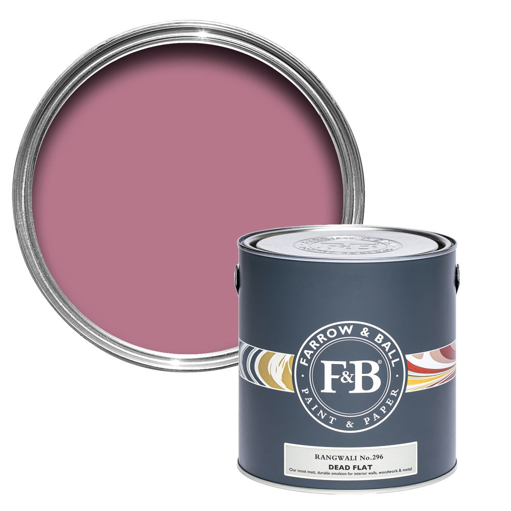 Farrow & Ball Rangwali 296 paint tin and colour swatch