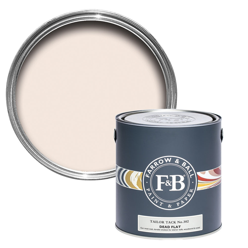 Farrow & Ball Tailor Tack 302 paint tin and colour swatch