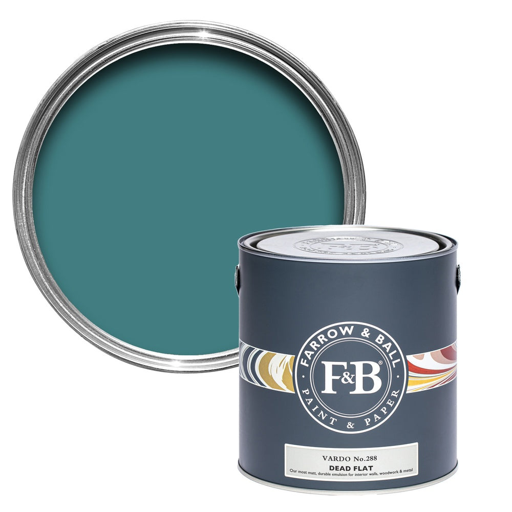 Farrow & Ball Vardo 288 paint tin and colour swatch