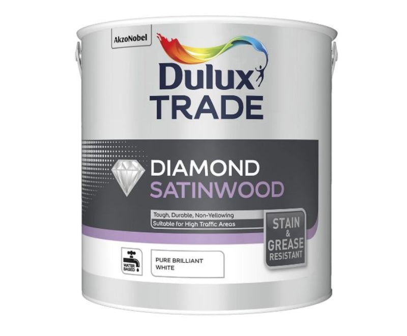 Dulux Trade Diamond Satinwood Brilliant White 2.5L