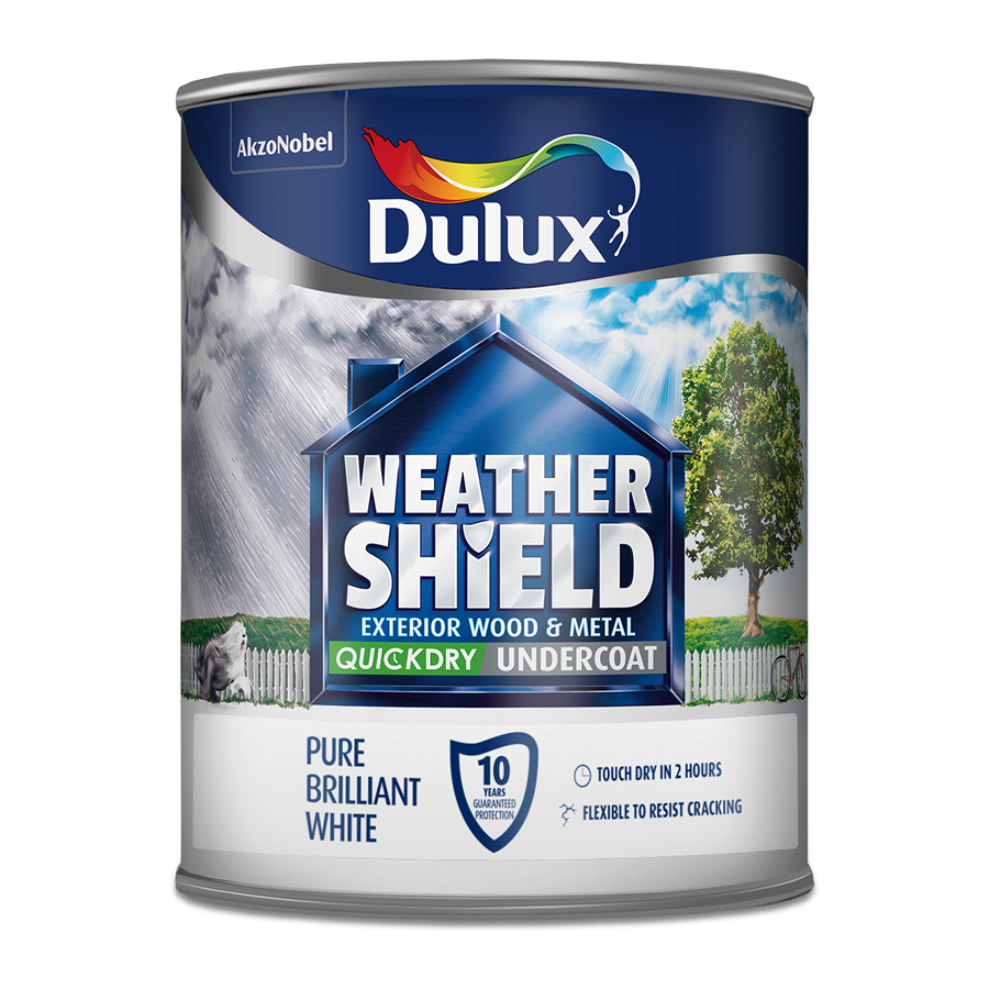 Dulux Weathershield Quick Dry Undercoat Paint Brilliant White