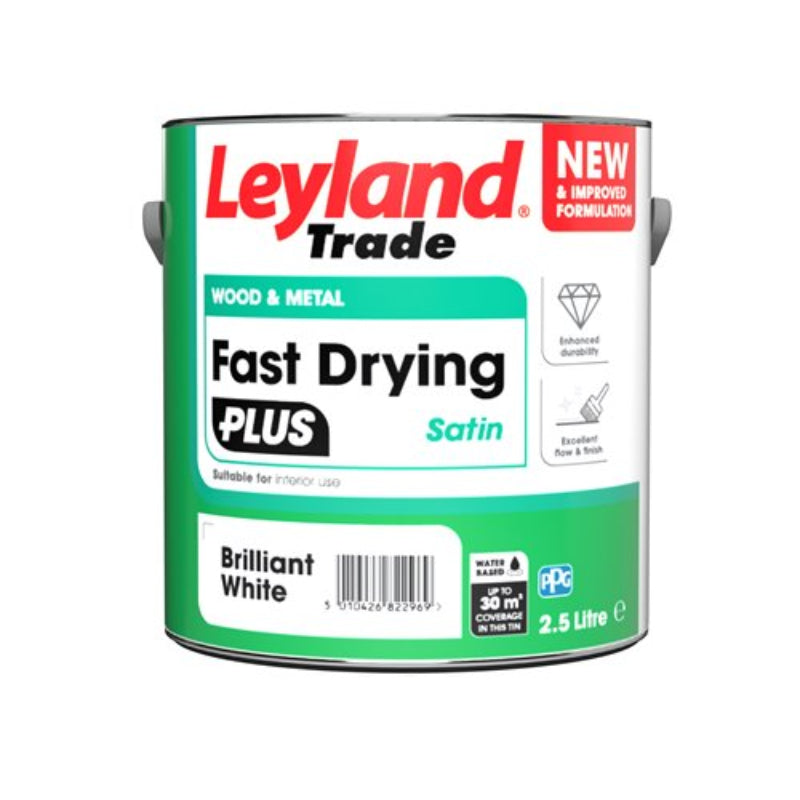 Leyland Trade Fast Drying Satin Brilliant White