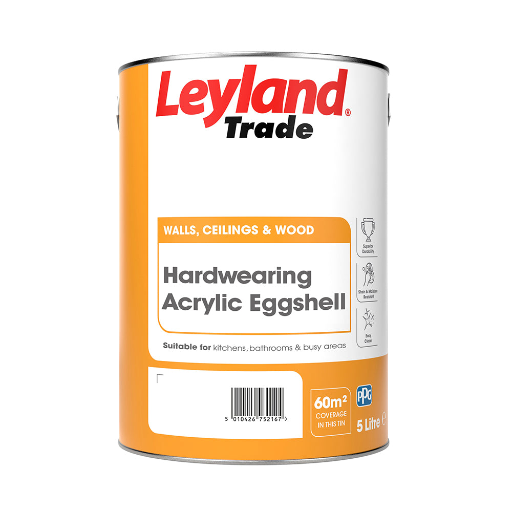 Leyland Trade Hardwearing Acrylic Eggshell - TINTED Colour