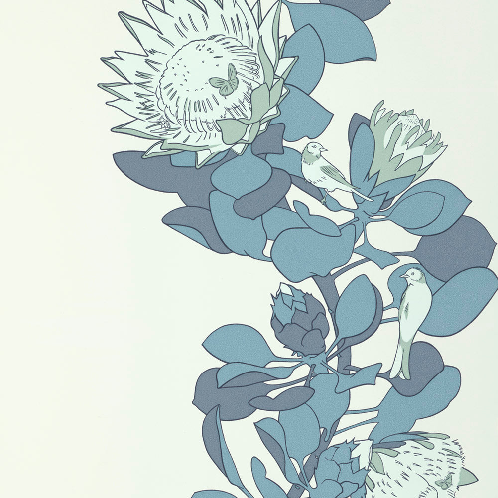 Paint & Paper Library Protea Trail Blue'S Blue wallpaper swatch