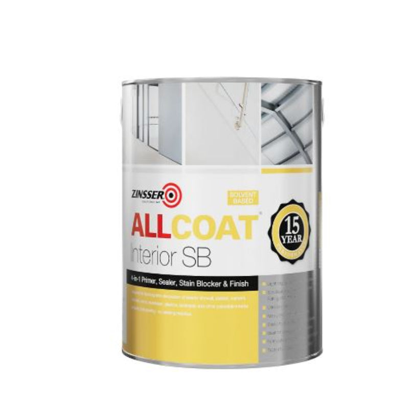 Zinsser AllCoat (Solvent Based) Stain Killer - White