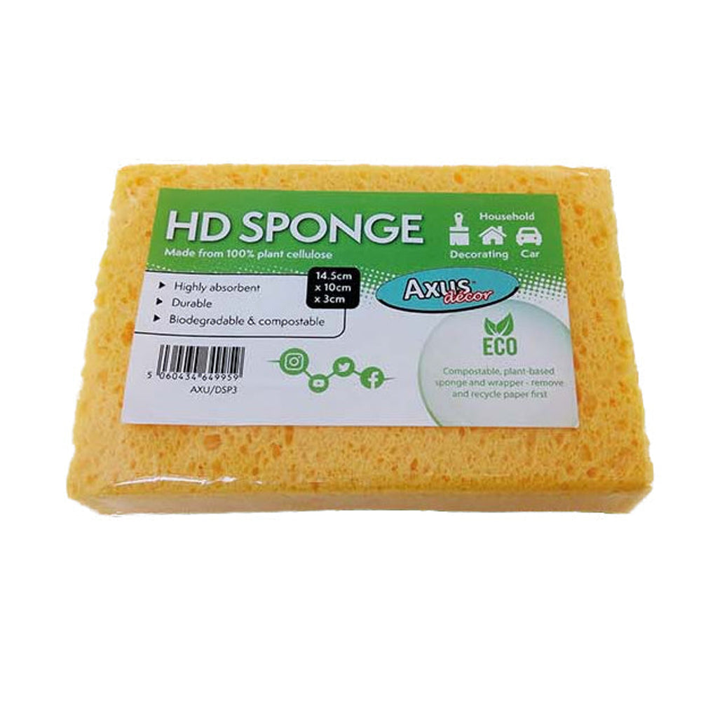 Axus Heavy Duty Cellulose Sponge – complete product, square white product photograph