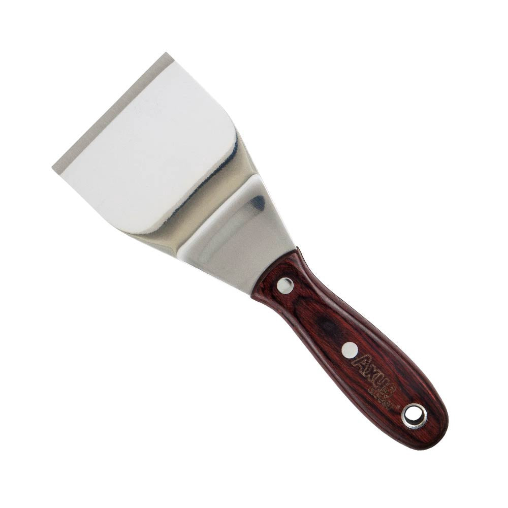 Axus S-Edge angled heavy duty scraper – full product photograph; sizes in variants