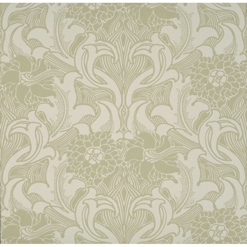 Little Greene Dahlia Scroll wallpaper in Mirror