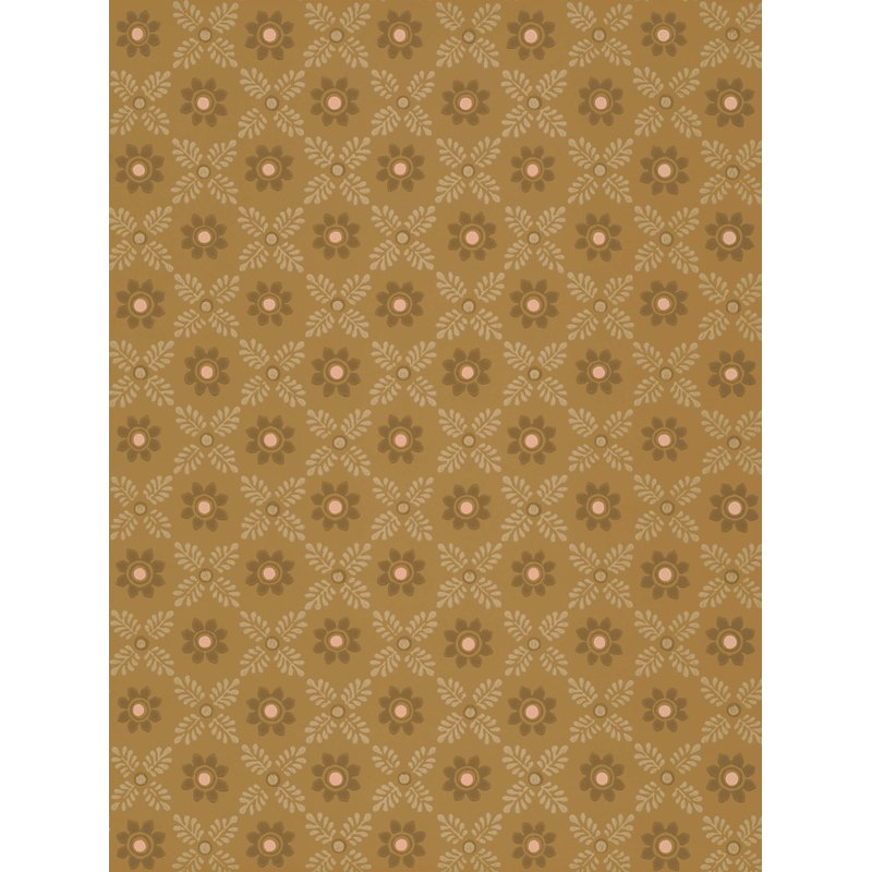 Little Greene Ditsy Block wallpaper in Bombolone