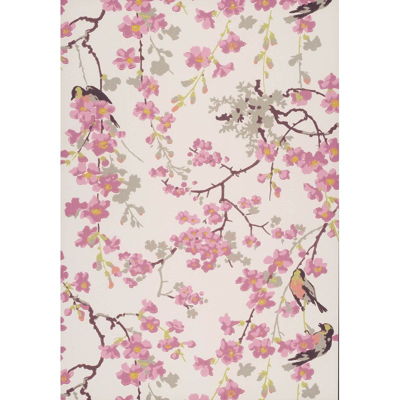 Little Greene Massingberd Blossom wallpaper in Mineral