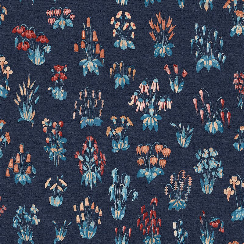 Little Greene Millefleur wallpaper in Knight