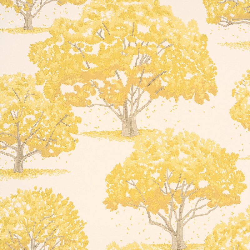 Little Greene Magnolia Blossom wallpaper in Indian Yellow