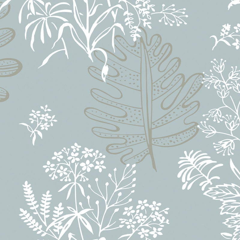 Little Greene Norcombe wallpaper in Welkin
