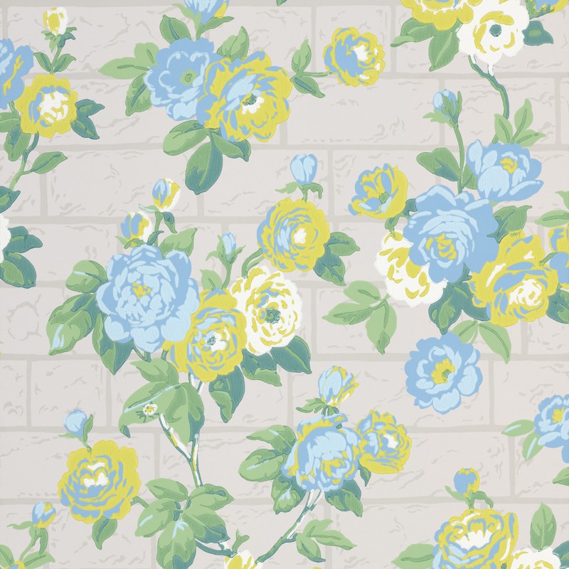 Little Greene Rose Garden wallpaper in French Grey