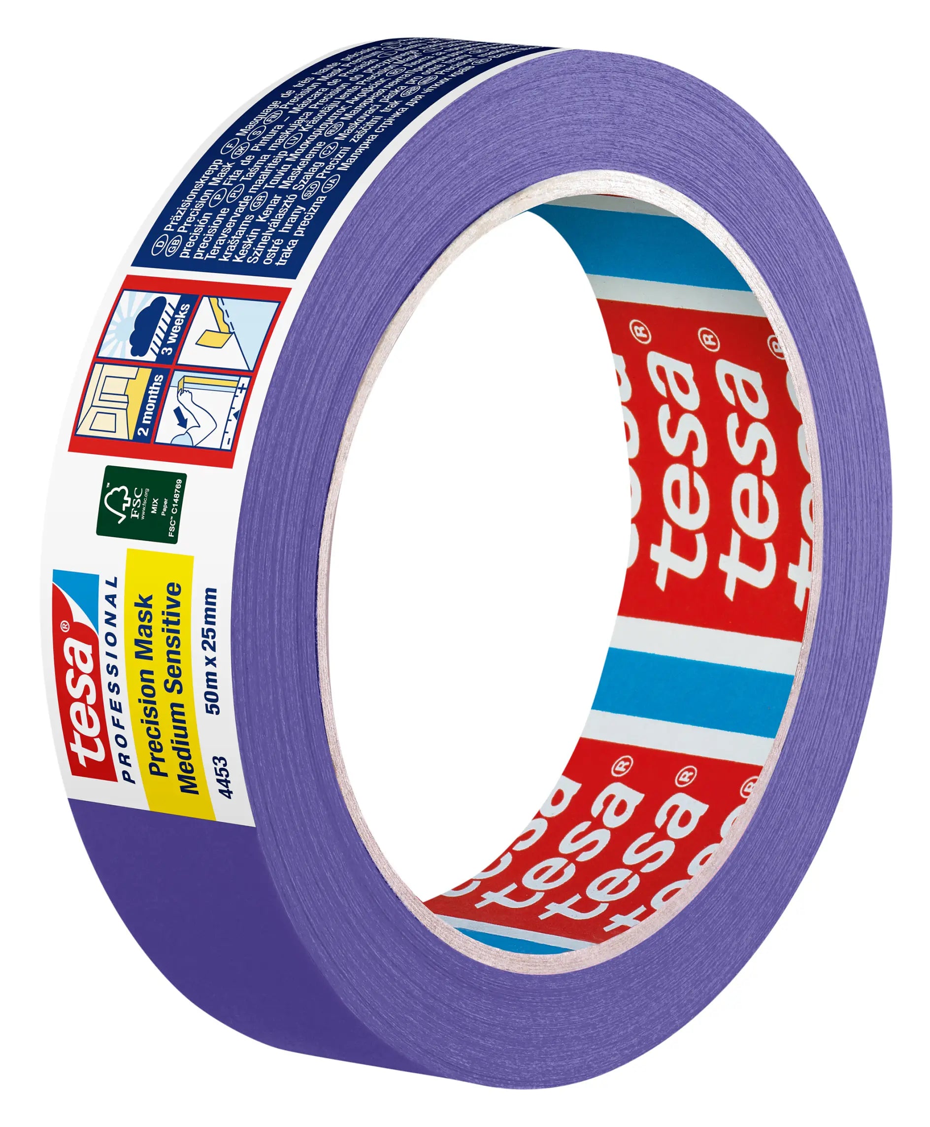 Tesa 4453 Professional Precision Masking Tape Medium Sensitive Purple