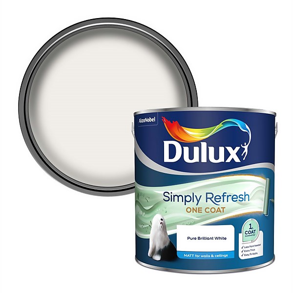 Dulux Simply Refresh One Coat Matt Emulsion Pure Brilliant White – Decor Express Clapham & Richmond London.