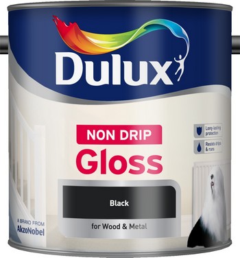 Dulux Non Drip Gloss Black 2.5L – Decor Express Clapham & Richmond London.