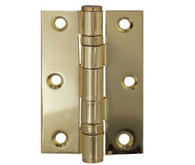 Steel Ball Bearing Hinge Polished Brass