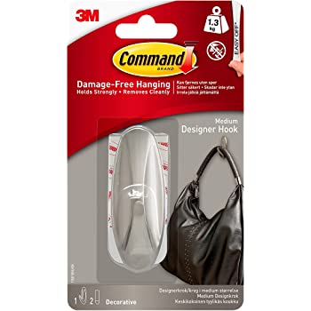 Command Designer Medium Hook Brushed Nickel