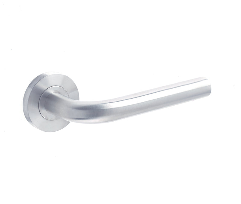 Radium Door Handle on Rose Grade JSS304 Satin Stainless Steel