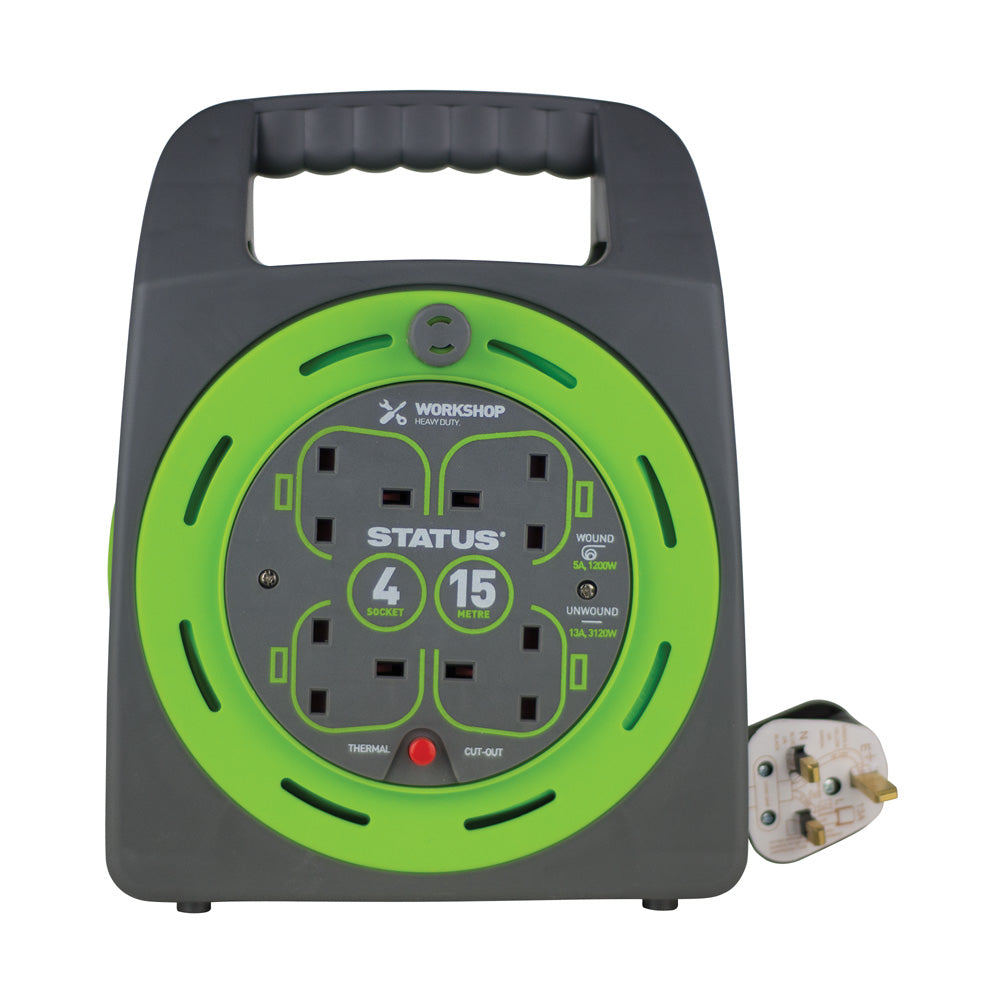 Status Cable Reel 4 Socket 15M