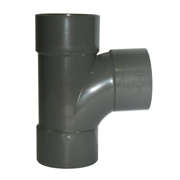 Solvent Weld Swept Tee Grey