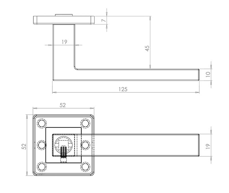 Sirius Door Handle on Rose Grade 304 Satin Stainless Steel JSS280