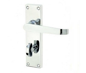 Zoo Hardware Victorian Flat Lever Bathroom Polished Chrome