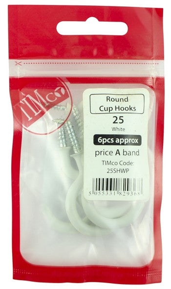 Round Cap Hook White