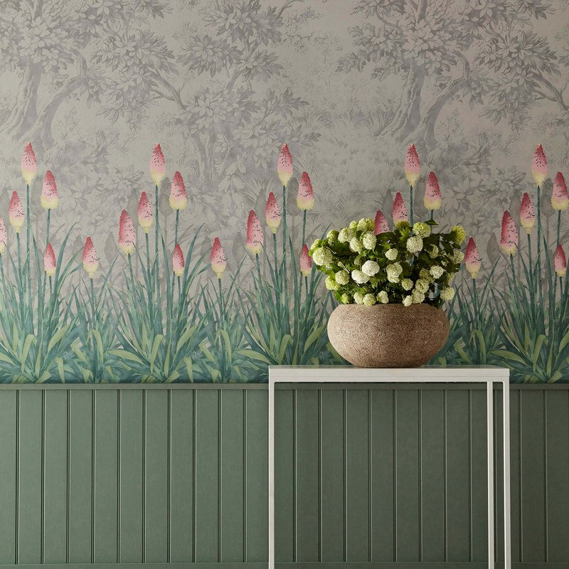 Little Greene Upper Brook St. wallpaper in Matin — room view