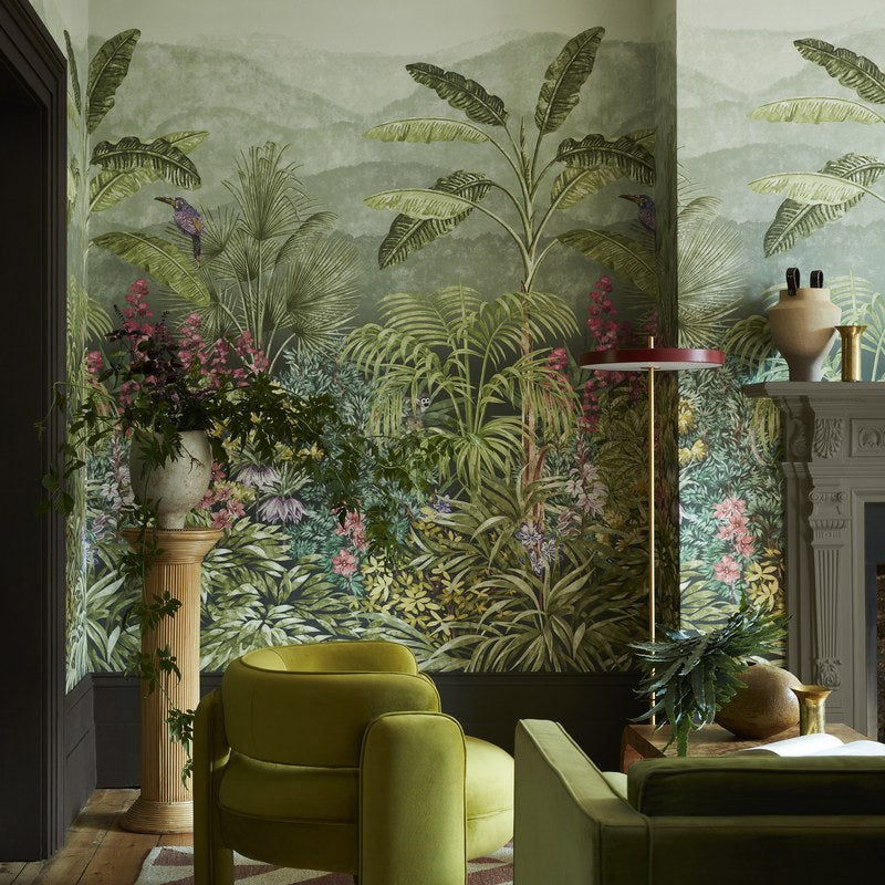 Little Greene Capricorn wallpaper in Boringdon — room view