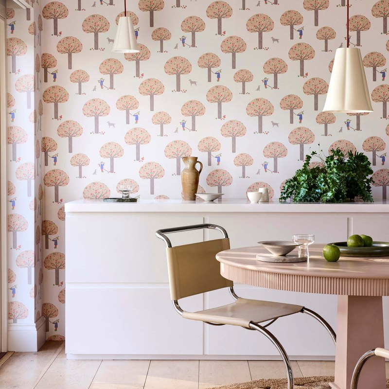Little Greene Rodney Street wallpaper in Masquerade — room view