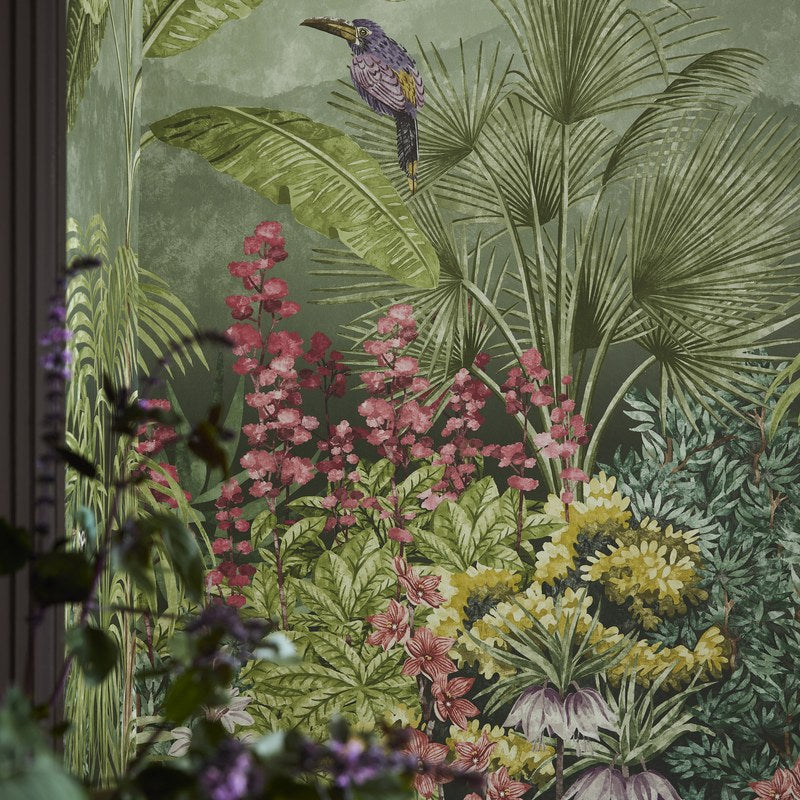 Little Greene Capricorn wallpaper in Boringdon — detail