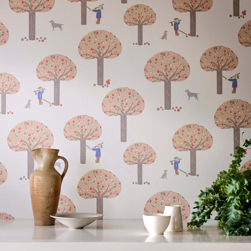 Little Greene Rodney Street wallpaper in Masquerade — detail