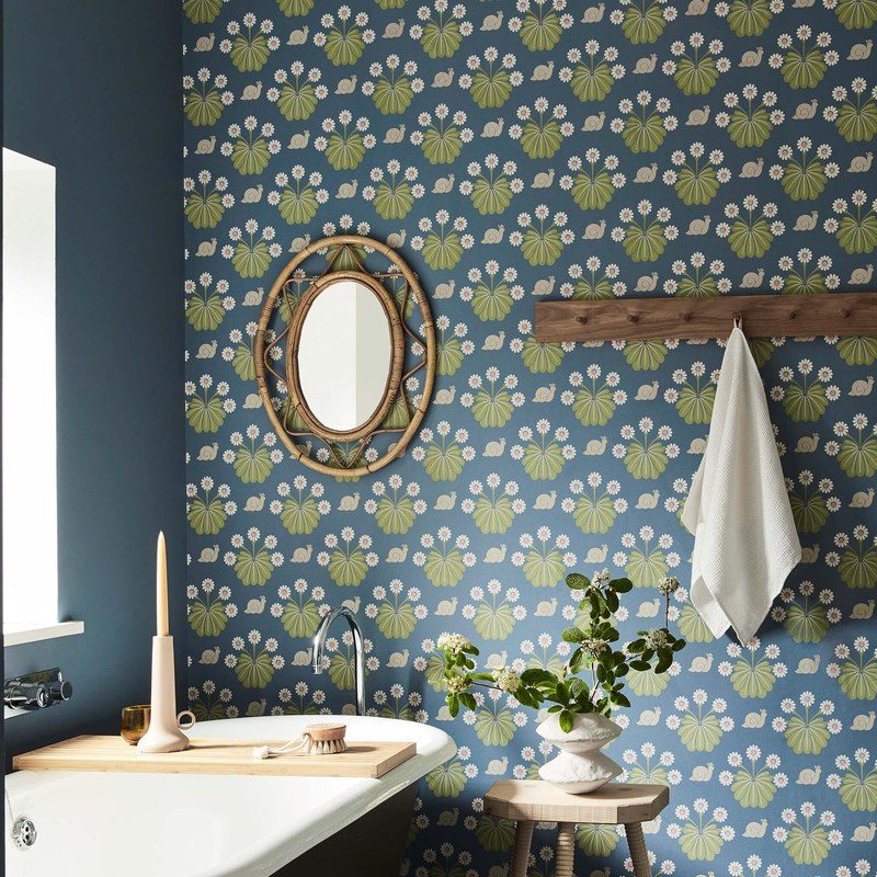 Little Greene Burges Snail wallpaper — lifestyle image 09