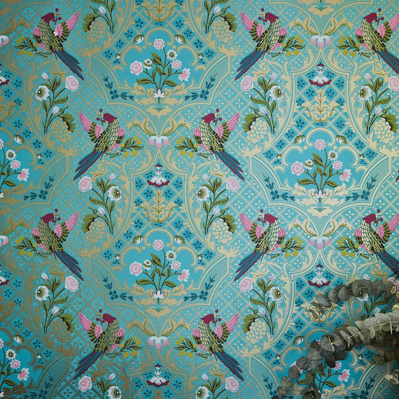 Little Greene Brodsworth wallpaper in Empress — alternate detail