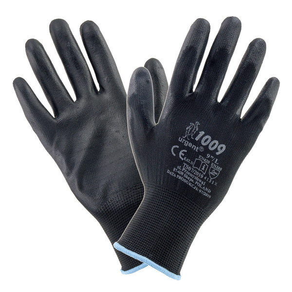 Work Gloves 1009 Black - Size 9 (LARGE)